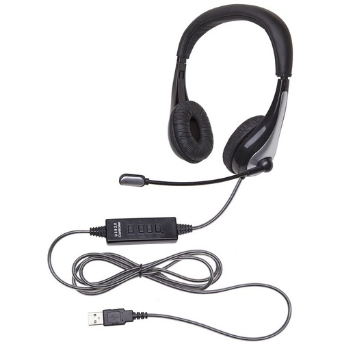 Califone 1025MUSB NeoTech USB Headset, Mic with CaliTuff Braided Cord