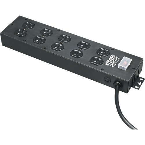 Tripp Lite by Eaton Industrial Power Strip, 10-Outlet, 15 ft. (4.6 m) Cord, Large Plug Spacing