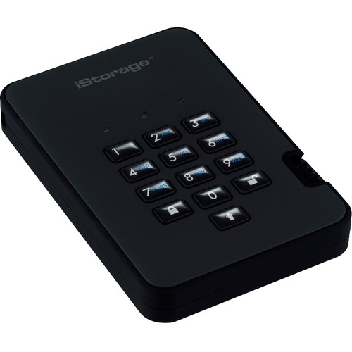 iStorage diskAshur2 5 TB Portable Rugged Hard Drive - 2.5" External - Black - TAA Compliant