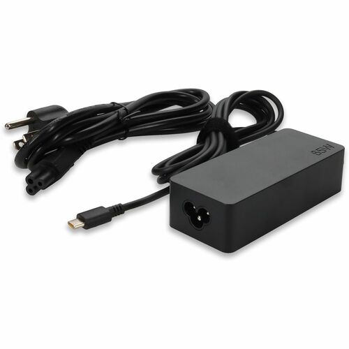 Addon Lenovo 4X20M26268 Compatible 65W 20V at 3.25A Black USB-C Laptop Power Adapter and Cable