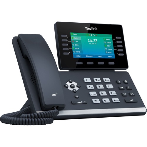 Yealink T54W IP Phone - Corded/Cordless - Corded/Cordless - Bluetooth - Wall Mountable, Desktop - Classic Gray