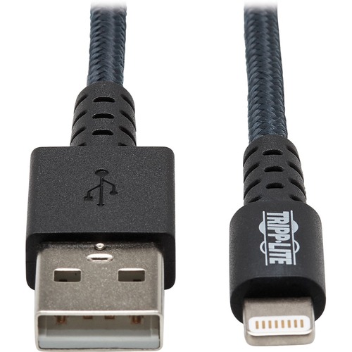 Eaton Tripp Lite Series Heavy-Duty USB-A to Lightning Sync/Charge Cable, UHMWPE and Aramid Fibers, MFi Certified - 1 ft. (0.31 m)