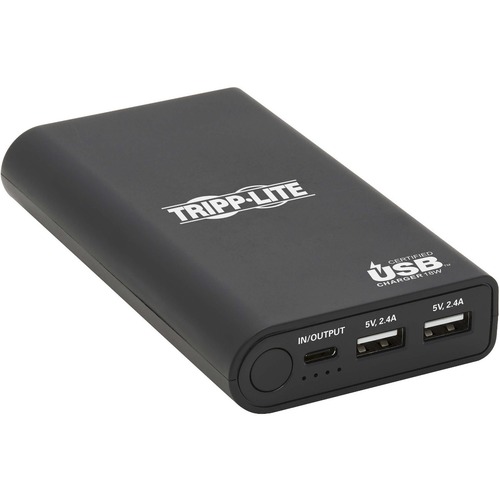 Tripp Lite by Eaton Portable Charger - 2x USB-A, USB-C with PD Charging, 10,050mAh Power Bank, Lithium-Ion, USB-IF, Black