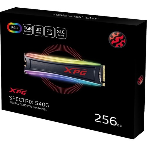 XPG SPECTRIX S40G AS40G-256GT-C 256 GB Solid State Drive - M.2 2280 Internal - PCI Express NVMe (PCI Express NVMe 3.0 x4)