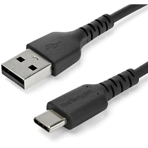 StarTech.com 2m USB A to USB C Charging Cable - Durable Fast Charge & Sync USB 2.0 to USB Type C Data Cord - Aramid Fiber M/M 3A Black