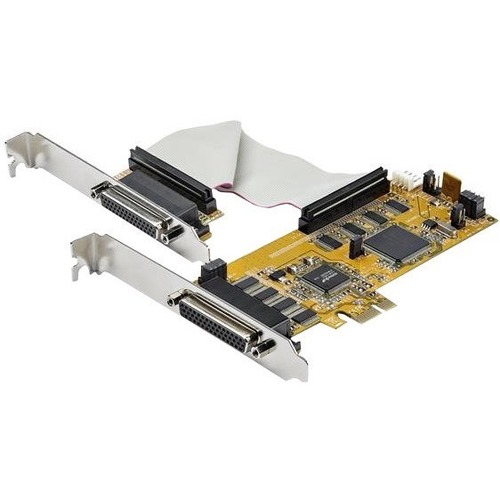 StarTech.com 8-Port PCI Express RS232 Serial Adapter Card -PCIe to Serial DB9 Controller 16C1050 UART - Low Profile - 15kV ESD - Win/Linux