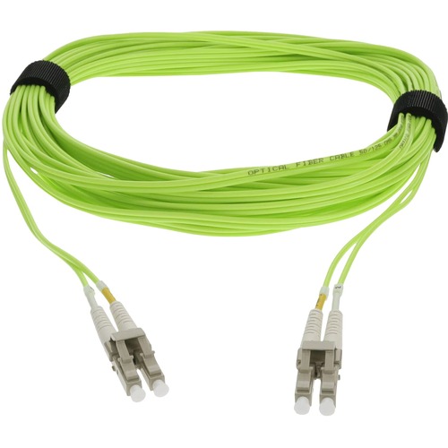 AddOn 10m LC (Male) to LC (Male) Lime Green OM5 Duplex Fiber OFNR (Riser-Rated) Patch Cable