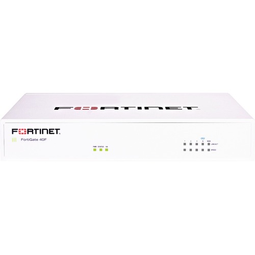 Fortinet FortiGate 40F Security Appliance - 5 Port Firewall Protection - 10/100/1000 Base-T - Gigabit Ethernet - 5 x RJ-45 - Wall Mountable