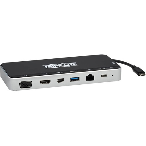 Tripp Lite by Eaton USB Dock, Triple Display - 4K HDMI & mDP, VGA, USB 3.x (5Gbps), USB-A/C Hub, GbE, 60W PD Charging
