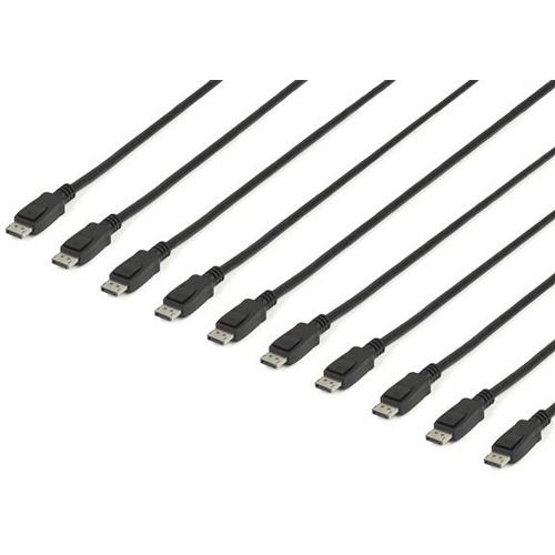 15 FT DISPLAYPORT CABLE WITH LATCHES MULTIPACK PROVIDES A SECURE CONNECTION BETW