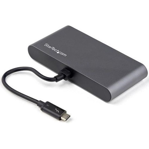 StarTech.com Thunderbolt 3 Mini Dock - Portable Dual Monitor TB3 Laptop Docking Station HDMI 4K 60Hz - 2x USB-A & GbE - 28cm (11") cable