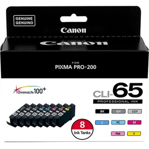 Canon Professional CLI-65 Original Ink Cartridge - Black, Cyan, Magenta, Yellow, Photo Cyan, Photo Magenta, Gray, Light Gray