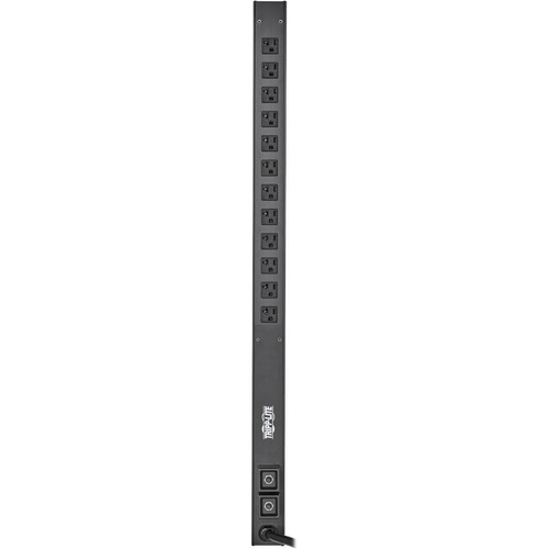 Tripp Lite by Eaton 2.9kW 120V Single-Phase Basic PDU - 12 NEMA 5-15/20R Outlets, L5-30P Input, 10 ft. Cord, 36 in. 0U Rack-Mount