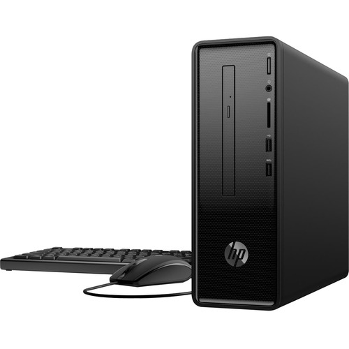 HP Slimline 290-p0000 290-p0046 Desktop Computer - Intel Core i3 8th Gen  i3-8100 - 8 GB - 1 TB HDD - Mini-tower - Dark Black