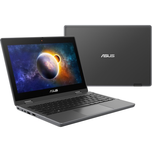 Asus BR1100F BR1100FKA-XS04T 11.6" Touchscreen Rugged Convertible 2 in 1 Notebook - HD - 1366 x 768 - Intel Celeron N4500 Dual-core (2 Core) 1.10 GHz - 4 GB Total RAM - 128 GB Flash Memory - Dark Gray
