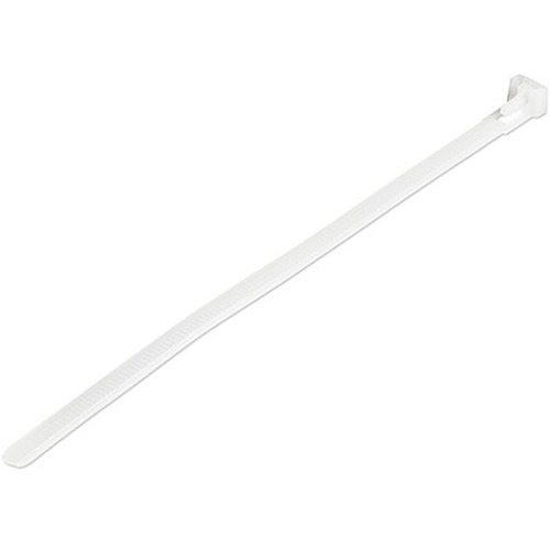 100PK 5IN REUSABLE CABLE TIES WHITE NYLON ZIP TIE WRAPS UL TAA
