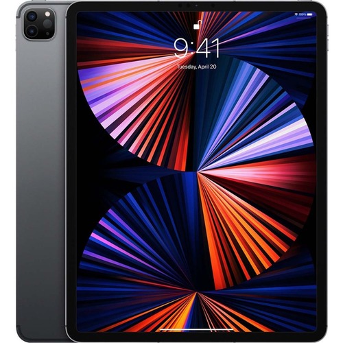 Apple iPad Pro (5th Generation) A2379 Tablet - 12.9" - M1 Octa-core (8 Core) - 8 GB RAM - 128 GB Storage - iPadOS 14 - 5G - Space Gray