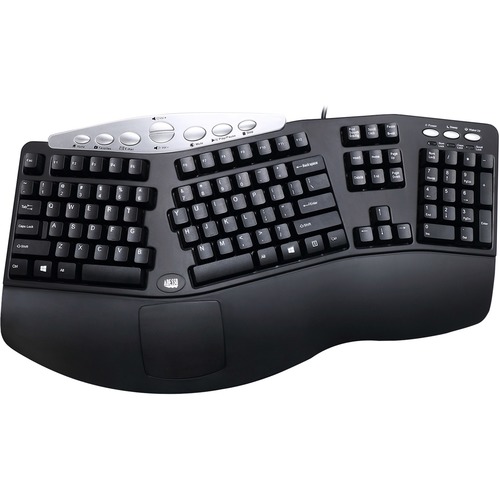 Adesso PCK-208B Tru-Form Media Contoured Ergonomic Keyboard