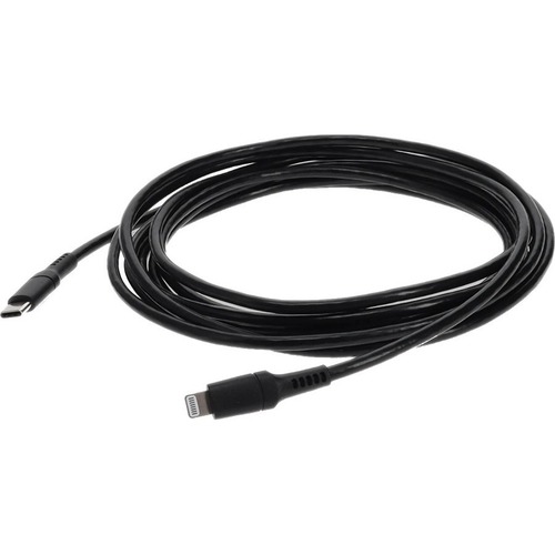 AddOn 3.0m (9.8ft) USB 3.1 Type (C) Male to Lightning Male Sync and Charge Black Cable
