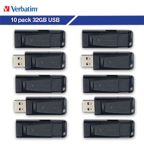 32GB Store 'n' Go&reg; USB Flash Drive - 10pk Business Bulk - Black