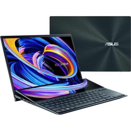 Asus ZenBook Duo 14 14" Notebook 1920 x 1080 FHD Intel Core i7-1195G7 16GB RAM 1TB SSD Celestial Blue - Intel Core i7-1195G7 Quad-core - 1920 x 1080 FHD Display - NVIDIA GeForce MX450 - In-plane Switching (IPS) Technology - Windows 11 Pro