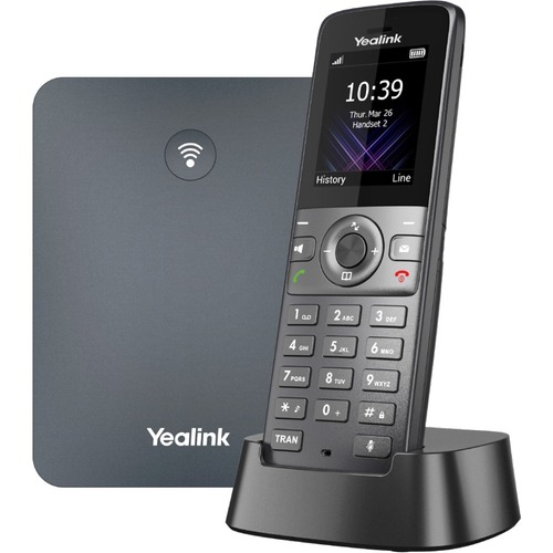 Yealink W73P IP Phone - Cordless - Corded - DECT - Wall Mountable - Space Gray, Classic Gray