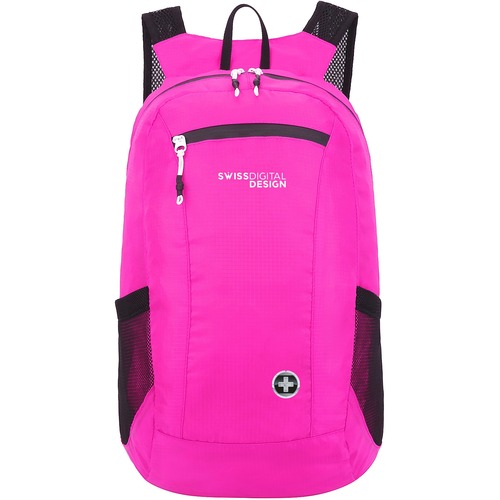 Swissdigital Design Seagull SD1595-46 Rugged Carrying Case (Backpack) for 16" Apple Notebook, Accessories, Tablet, Cell Phone, MacBook Pro - Fuchsia