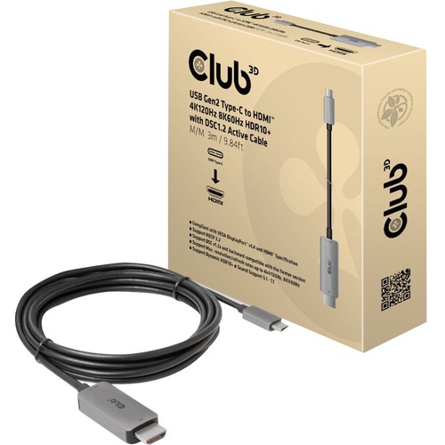 tåge Sag tæt Club 3D HDMI/USB-C Audio/Video/Data Transfer Cable - antonline.com