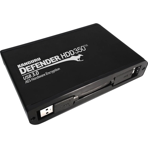 Kanguru Defender HDD350 2 TB FIPS 140-2 Certified - Hardware Encrypted Hard Drive - 2.5" External - SATA (SATA/600) - Matte Black - TAA Compliant