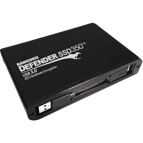 Kanguru Defender SSD350 1 TB FIPS 140-2 Certified - Hardware Encrypted Solid State Drive - 2.5" External - SATA (SATA/600) - Matte Black - TAA Compliant