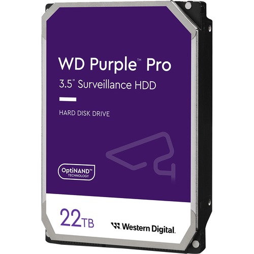 WD Purple Pro WD221PURP 22 TB Hard Drive - 3.5" Internal - SATA (SATA/600) - Conventional Magnetic Recording (CMR) Method