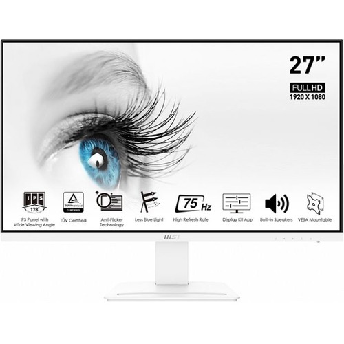 MSI Pro MP273W 27" Class Full HD LCD Monitor - 16:9 - White