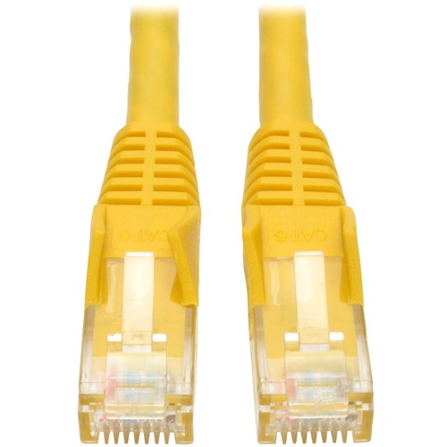 Eaton Tripp Lite Series Cat6 Gigabit Snagless Molded (UTP) Ethernet Cable (RJ45 M/M), PoE, Yellow, 7 ft. (2.13 m)