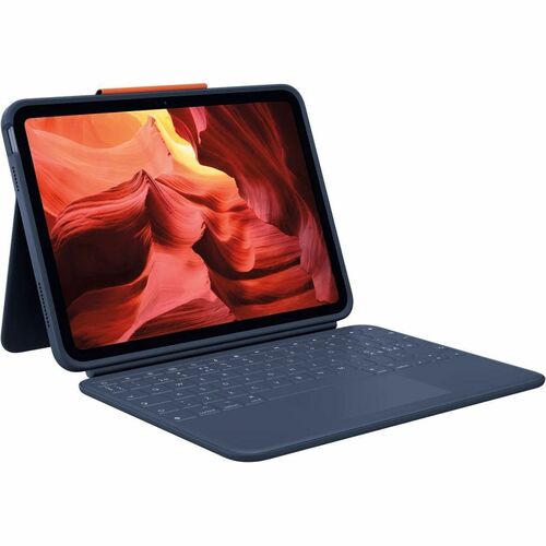 Logitech Rugged Combo 4 Touch Rugged Keyboard/Cover Case (Folio) for 10.9" Apple iPad (10th Generation) iPad, Stylus - Classic Blue