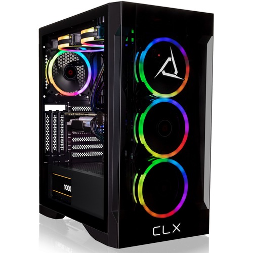 CLX SET Gaming Desktop - Liquid Cooled AMD Ryzen 7 7700X 4.5GHz 8-Core Processor, 32GB DDR5 Memory, GeForce RTX 4090 24GB GDDR6X Graphics, 1TB SSD, 4TB HDD, WiFi, Windows 11 Home 64-bit