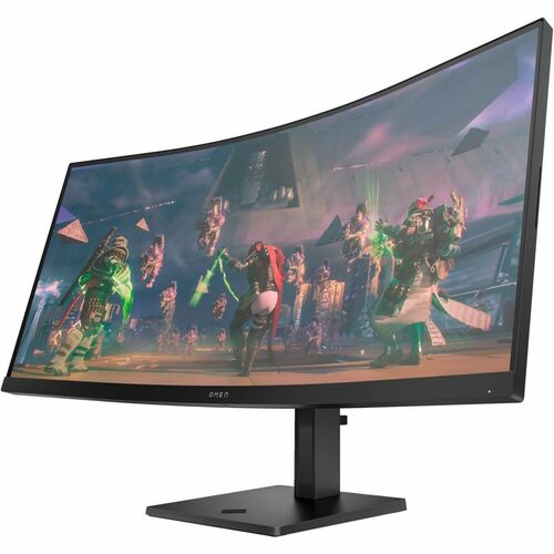 HP OMEN 34c 34" 165Hz WQHD Curved Gaming Monitor - 3440 x 1440 WQHD Display @ 165 Hz - 1ms GTG Response Time with Overdrive - 400 Nit Brightness - AMD FreeSync Premium Technology - Vertical Alignment (VA) Technology
