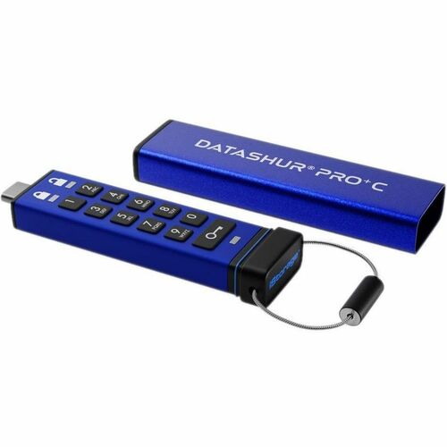 iStorage datAshur PRO+C 128GB | FIPS 140-3 Level 3 Certified | Secure USB Type-C Hardware Encrypted Drive | PIN protected | Type C-A adapter included