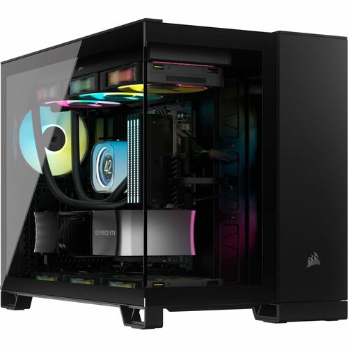 Corsair iCUE LINK 2500X RGB Micro ATX Dual Chamber PC Case - Black