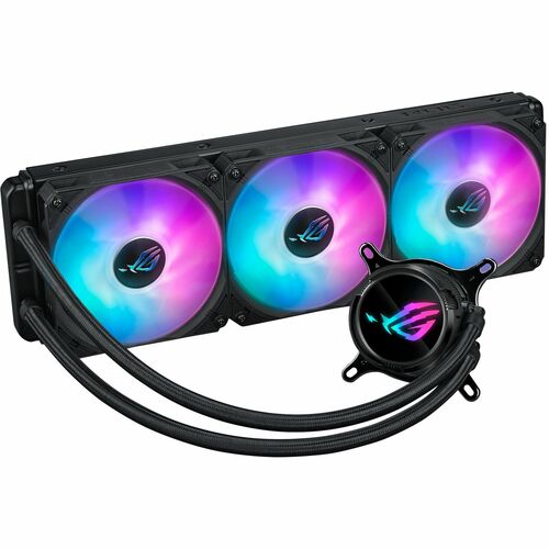 ASUS ROG Strix LC III 360 ARGB All-in-one CPU Liquid Cooler with 360? rotatable Water Block, Asetek?s New Gen7 v2 Pump, Premium ROG ARGB Fans, and 10+ Custom Aura Lighting Effects