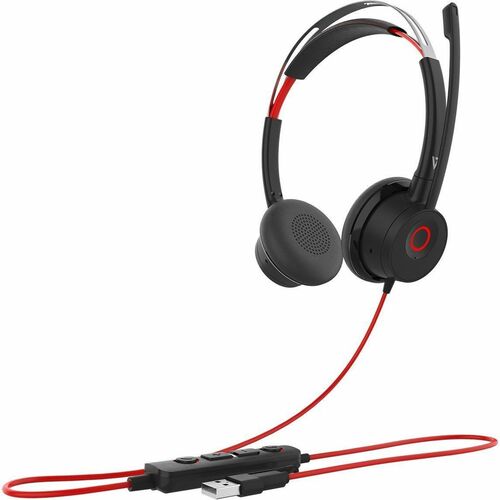 V7 HU621 Premium Headset - Noise Cancellation - ENC Mic - ANC -USB-A/C - Black