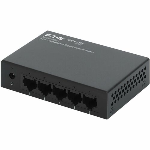 Eaton Tripp Lite Series 5-Port 10/100/1000 Mbps Desktop Gigabit Ethernet Unmanaged Switch, Metal Enclosure