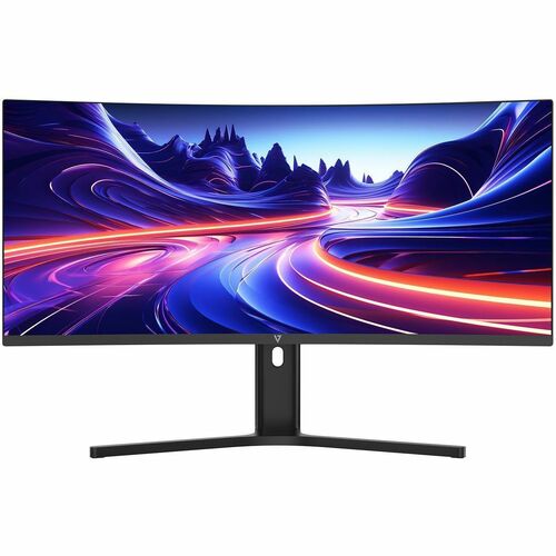 V7 L340WQ-HAS-N 34" Class UW-QHD Curved Screen LED Monitor