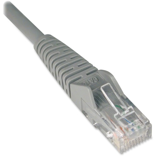 Eaton Tripp Lite Series Cat6 Gigabit Snagless Molded (UTP) Ethernet Cable (RJ45 M/M), PoE, Gray, 50 ft. (15.24 m)