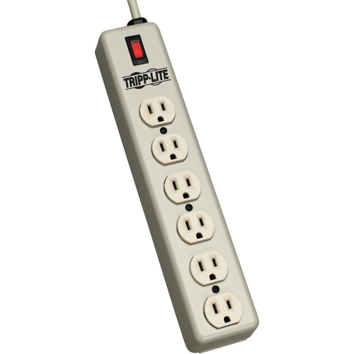 Tripp Lite by Eaton Industrial Power Strip, 6-Outlet, 6 ft. (1.8 m) Cord, Beige