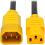 Eaton Tripp Lite Series Heavy-Duty PDU Power Cord, C13 to C14 - 15A, 250V, 14 AWG, 6 ft. (1.83 m), Yellow Plugs