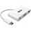 Tripp Lite by Eaton USB-C to VGA Adapter with USB 3.x (5Gbps) Hub Ports and 60W PD Charging, White