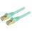 StarTech.com 30ft CAT6a Ethernet Cable - 10 Gigabit Category 6a Shielded Snagless 100W PoE Patch Cord - 10GbE Aqua UL Certified Wiring/TIA