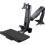 StarTech.com Sit Stand Monitor Arm - Desk Mount Sit-Stand Workstation up to 27inch VESA Display - Standing Desk Converter - Keyboard Tray
