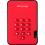 iStorage diskAshur2 2 TB Portable Rugged Solid State Drive - 2.5" External - Red - TAA Compliant