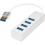 Rocstor Premium Portable 4 Port SuperSpeed Mini USB 3.0 Hub - Aluminum Silver - USB - External - 4 USB Ports Female - 4 USB 3.0 Ports - PC, Mac - 6 in Mini Hub with Built-in SuperSpeed Cable 5Gbps